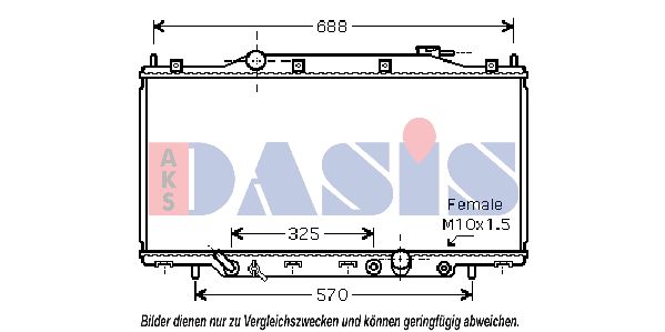 AKS DASIS Radiaator,mootorijahutus 100041N